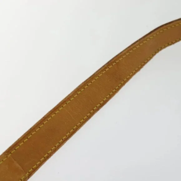 LOUIS VUITTON Adjustable Shoulder Strap Leather 32.7""-39.8"" Beige Auth 105378
